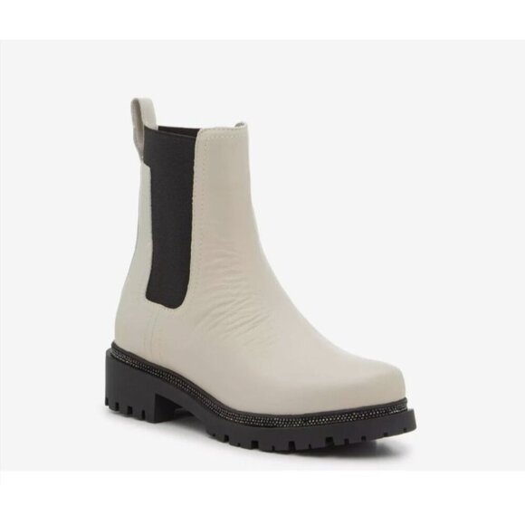 DKNY / Rick / Vanilla Bone & Black / Ankle Boots / Memory foam / Size US Size 1 - Picture 2 of 9